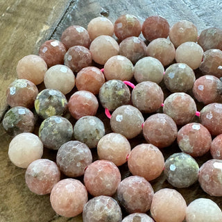 Faceted (128) Plum Blossom Jasper Bead Strand - 8mm