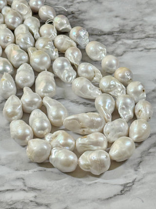 Freshwater Pearl Baroque Keshi Beads Strand - 15-40mm