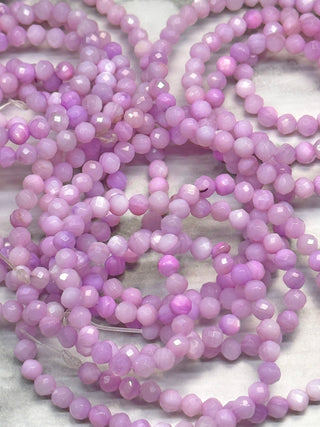 Freshwater Shell Faceted Beads Strand - 4mm