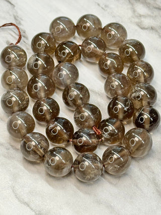 Grade AB Smoky Quartz Bead Strand - 8mm - 10mm - 12mm