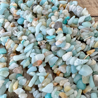 5-8mm Flower Amazonite Chip Bead Strand