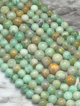 Green Quartz Beads Strand - 6mm - 8mm