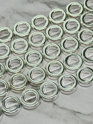 Hematite Donut Bead Strand 12x4mm - Rose Gold - Gold - Silver
