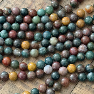 Indian Agate Bead Strand - 4mm - 6mm - 8mm - 10mm