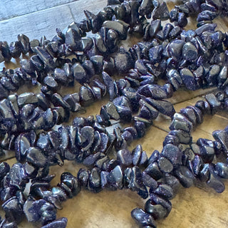 Goldstone Chip Bead Strand - 5-8mm