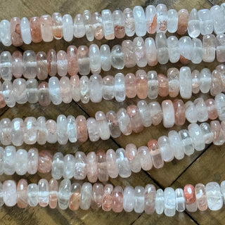 Fire Quartz Rondelle Bead Strand - 9-13mm