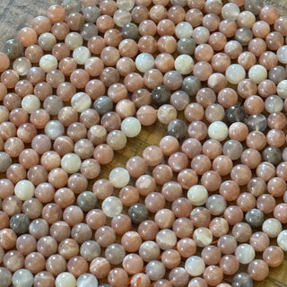 Multi-Color Moonstone Bead Strand - 8mm