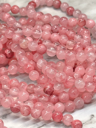 Pink Jade Beads Strand - 4mm - 6mm - 8mm - 10mm - 12mm