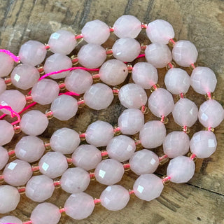 Faceted Oval Rose Quartz Beads - 10mm
