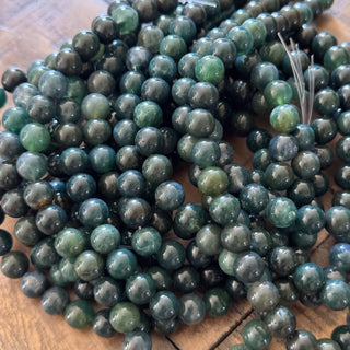 Moss Agate Bead Strand - 8mm