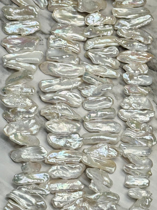 Freshwater Pearl Keshi Nugget Beads Strand - 12-28mm