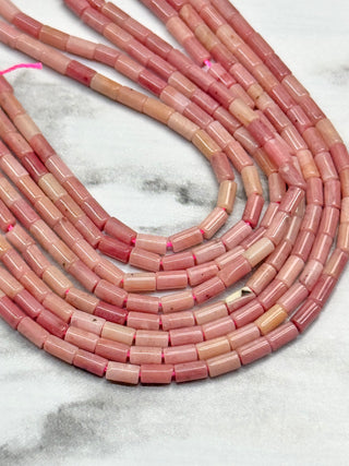 Rhodonite Column Beads Strand - 4x2mm