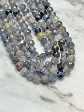 Iolite Faceted Beads Strand - 4mm