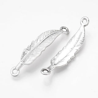 10pc Feather Alloy Link Connectors 44x9mm
