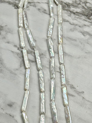 Freshwater Baroque Keshi Oval Pearl Beads Strand - 20-25mm