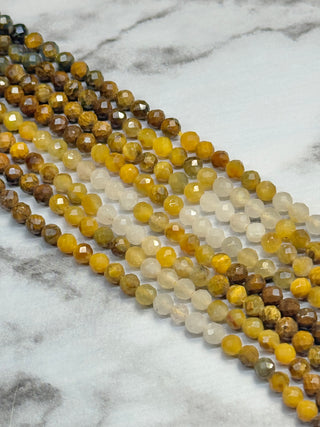 Pietersite Faceted Gradient Color Beads Strand - 4mm