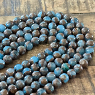 Light Blue Chalcedony Beads Strand - 8mm - 10mm