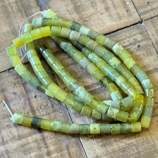 Xiuyan Jade Column Bead Strand - 6mm