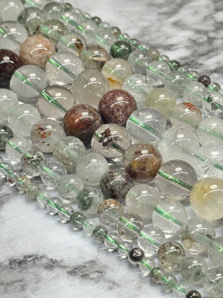 Garden Quartz Beads Strand - 4mm - 6mm - 8mm - 10mm