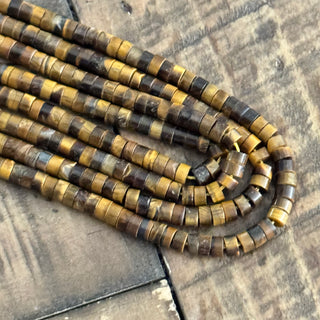 Tigers Eye Heishi Bead Strand - 4x2mm