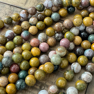 Grade A Ocean Jasper Bead Strand - 6mm - 8mm