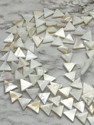 Sea Shell Triangle Beads Strand - 12mm