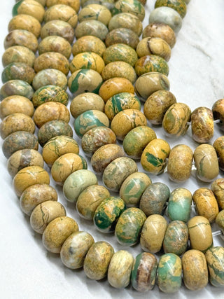 Verdite Rondelle Beads Strand - 8x5mm