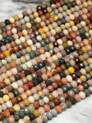 Alashan Agate Bead Strand - Faceted Rondelle - 5x3mm