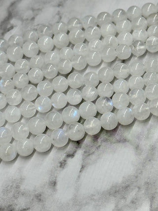 Grade AB Rainbow Moonstone Beads Strand - 4mm - 6mm