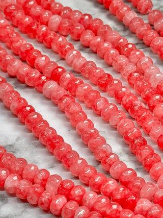 Jade Rondelle Beads Strand - 8x5mm - Multiple Colors