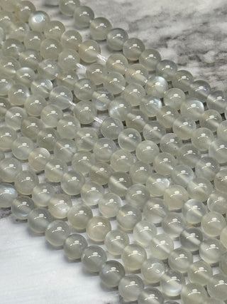 Gray Moonstone Beads Strand - 6.5mm