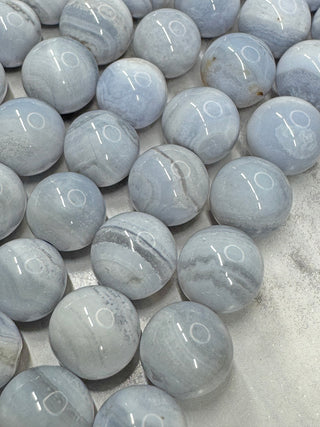 Blue Lace Agate Beads Strand - 4mm - 6mm - 8mm