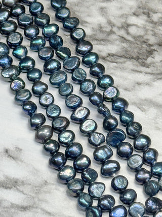 Freshwater Pearl Baroque Keshi Nugget Beads Strand - Peacock 6-7mm