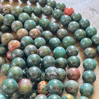 Indian Bloodstone Bead Strand - 8mm