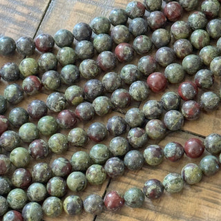 8mm Bloodstone Jasper Bead Strand