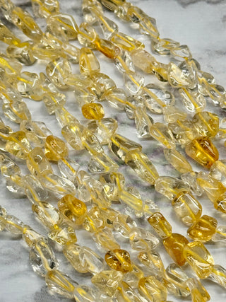 Citrine Tumbled Nuggets Beads Strand - 6-10mm