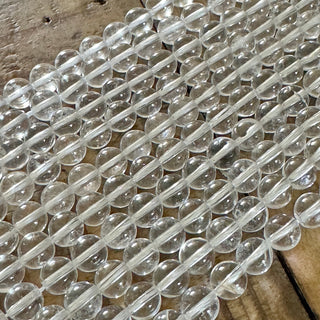 Grade A Brazilian Clear Quartz Bead Strand - 3mm - 4mm - 6mm - 8mm