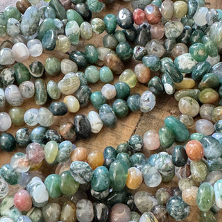 Indian Agate Tumbled Stone Beads - 6-10mm