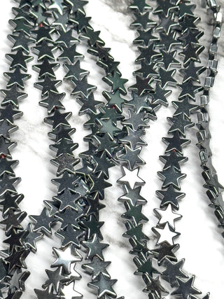 Hematite Star Beads Strand - 10mm