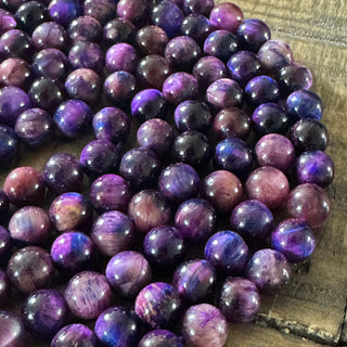 Galaxy Tigers Eye Bead Strand - 6mm