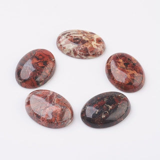 Oval Brecciated Jasper Cabochon 22x30mm