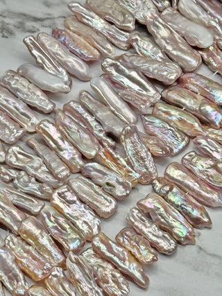 Freshwater Pearl Keshi Nugget Beads Strand - 12-28mm