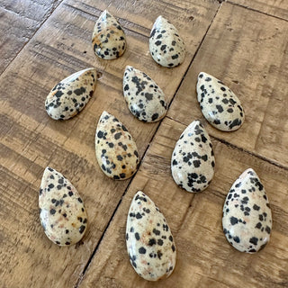 28x15mm Dalmatian Jasper Teardrop Cabochon