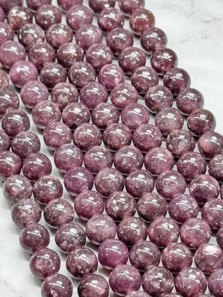 Grade A Lepidolite Beads Strand - 4mm - 6mm - 8mm