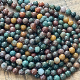Indian Agate Bead Strand - 4mm - 6mm - 8mm - 10mm