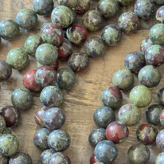 8mm Bloodstone Jasper Bead Strand