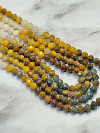 Pietersite Faceted Gradient Color Beads Strand - 4mm