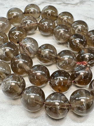 Grade AB Smoky Quartz Bead Strand - 8mm - 10mm - 12mm