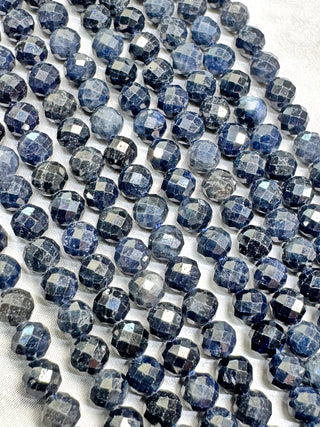 Sapphire Faceted Beads Strand - 3mm