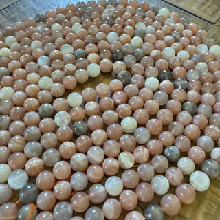 Multi-Color Moonstone Bead Strand - 8mm